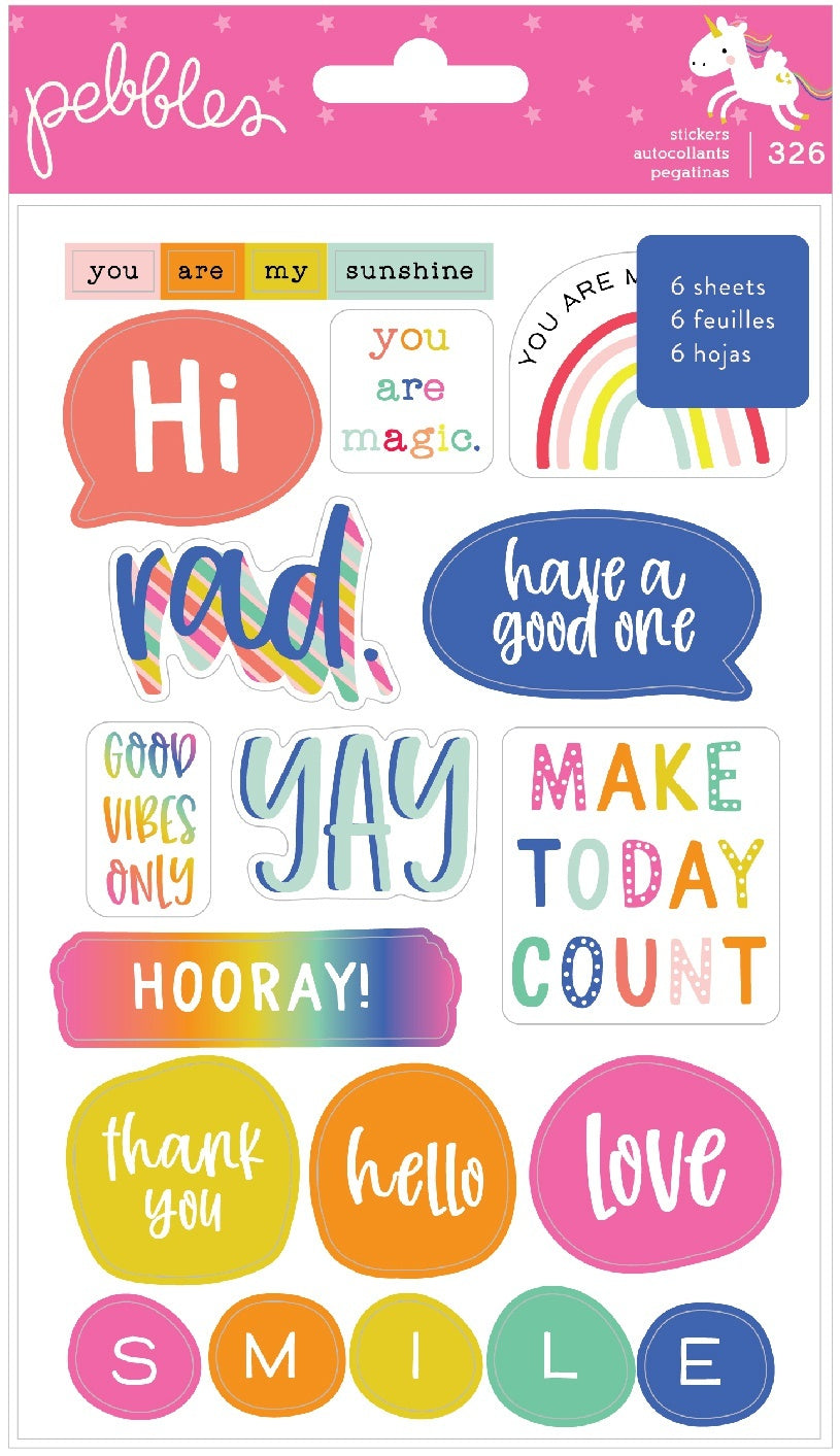 American Crafts Live Life Happy Sticker Book 326/Pkg - 622669