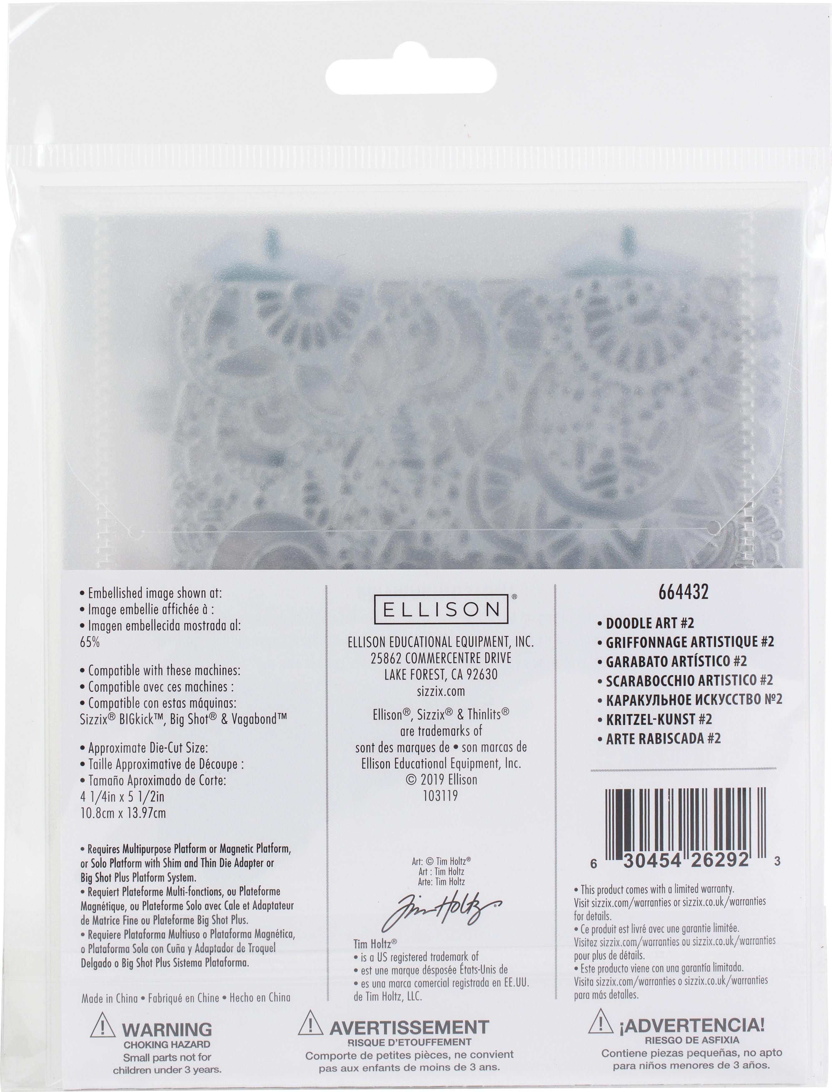 Sizzix Thinlits Die By Tim Holtz - Doodle Art #2