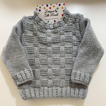 Toby Baby Jumper Knitting Pattern 6-24 months approx