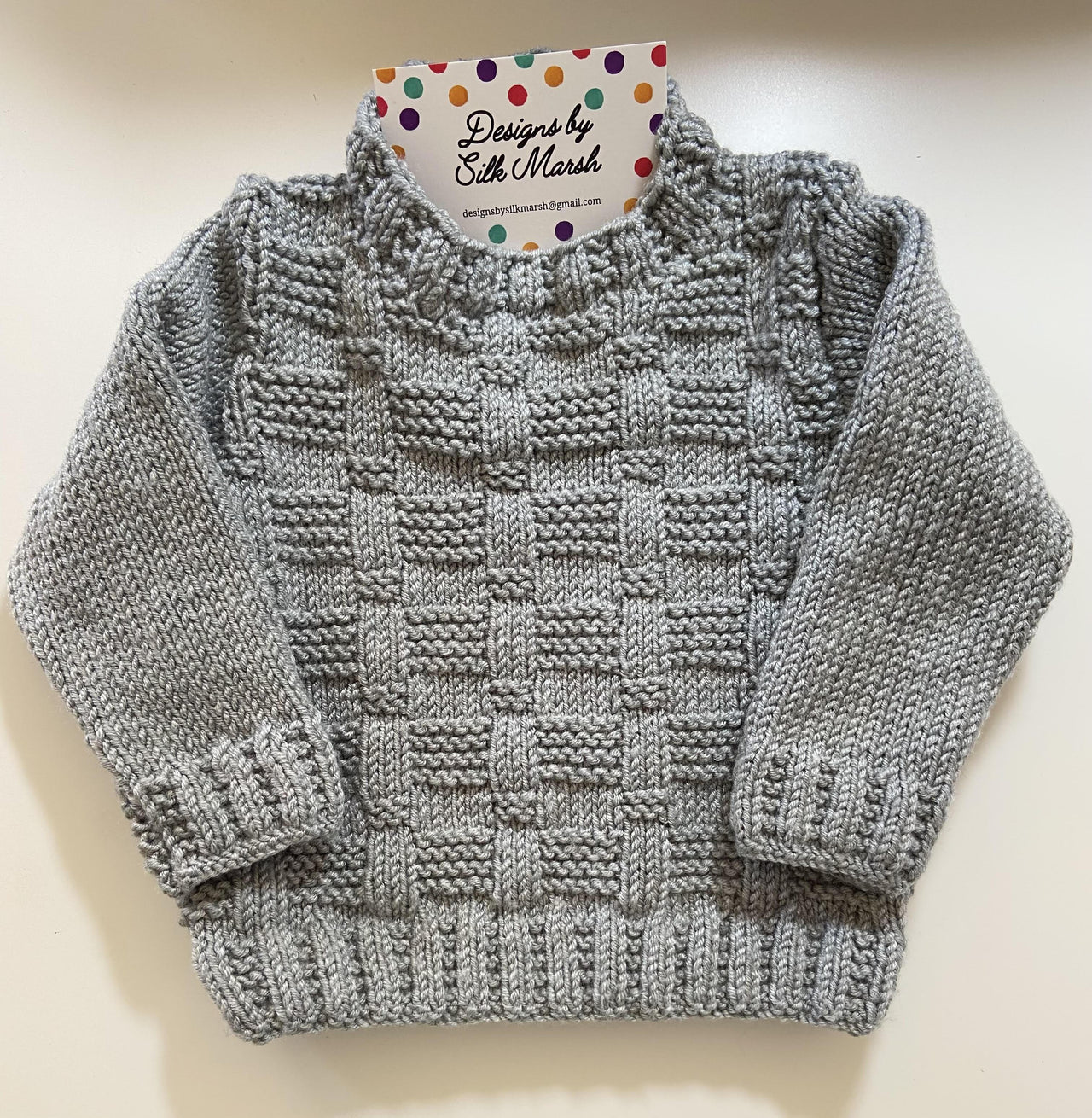Toby Baby Jumper Knitting Pattern 6-24 months approx