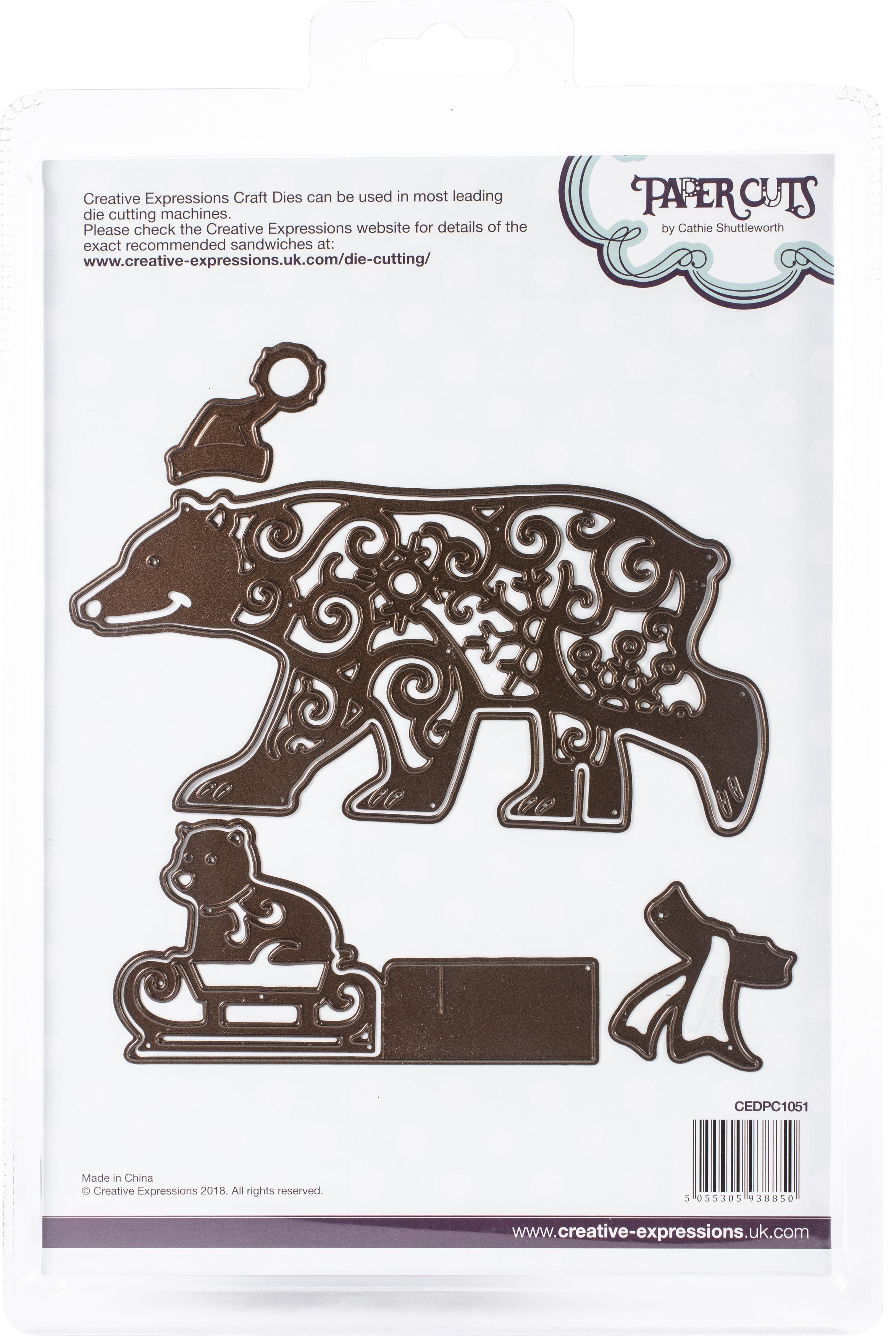 Creative Expressions Creative Expression Paper Cuts 3D Craft Dies - Polar Bear