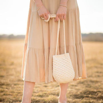 Rosette Drawstring Bag
