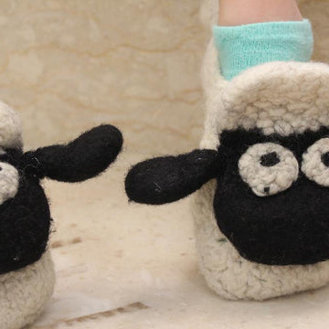 Shaun's Slippers - Seamless Felted Sheep Shoes