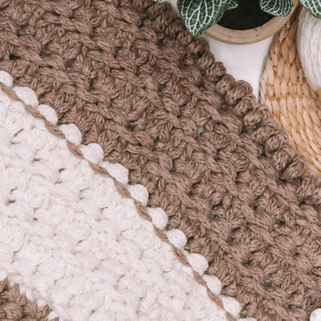 Stockinette Ridge Stitch Chunky Blanket