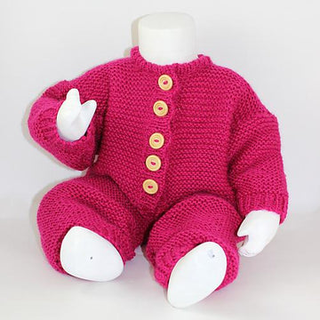 Baby Aran Garter Stitch Onesie
