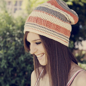 Reversible Textured Slouch Beanie