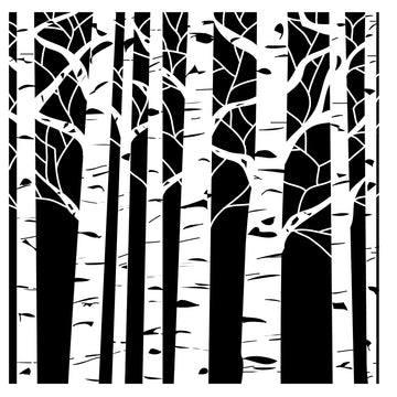 The Crafter's Workshop Crafter's Workshop Template 12"X12" - Aspen Trees