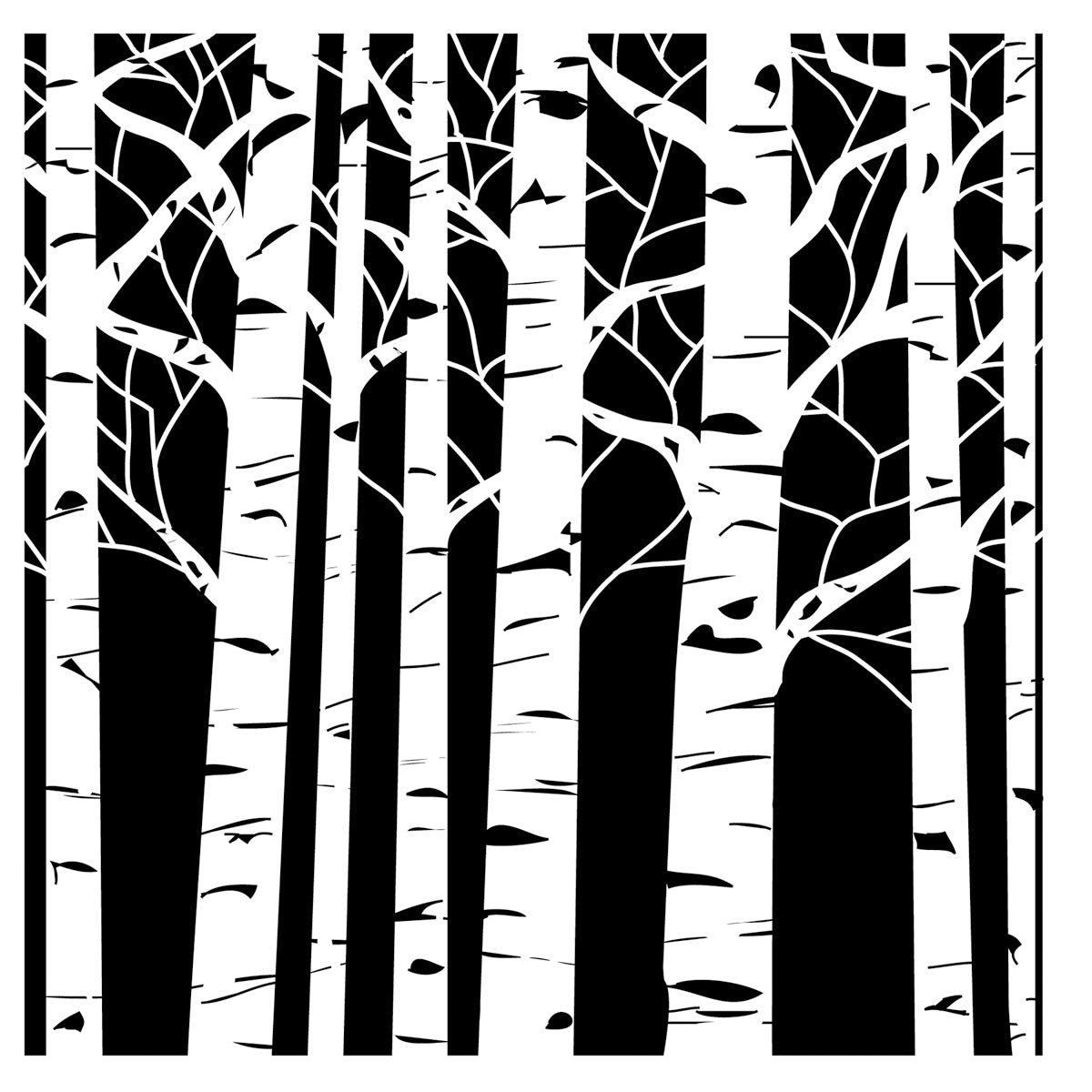 The Crafter's Workshop Crafter's Workshop Template 12"X12" - Aspen Trees