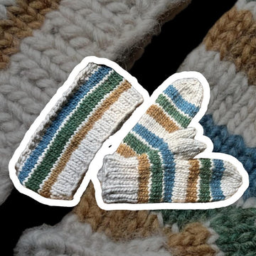 Chunky mittens and headband set