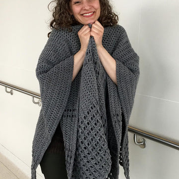 Crochet Ruana Pattern: Never-A-Gray-Day Ruana
