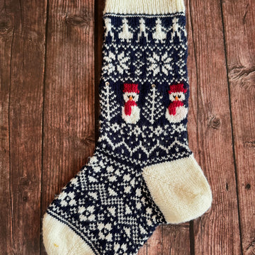 Snowy Midnight Christmas Stocking