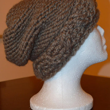 Cable Brimmed Slouch Hat