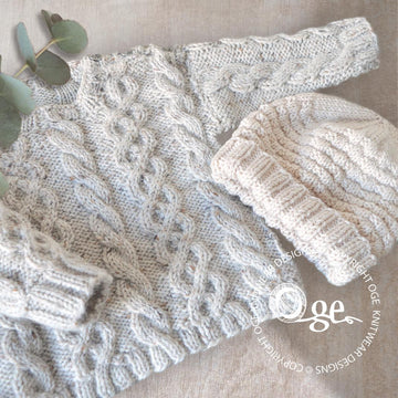 Niven Cable Sweater and Hat - P232