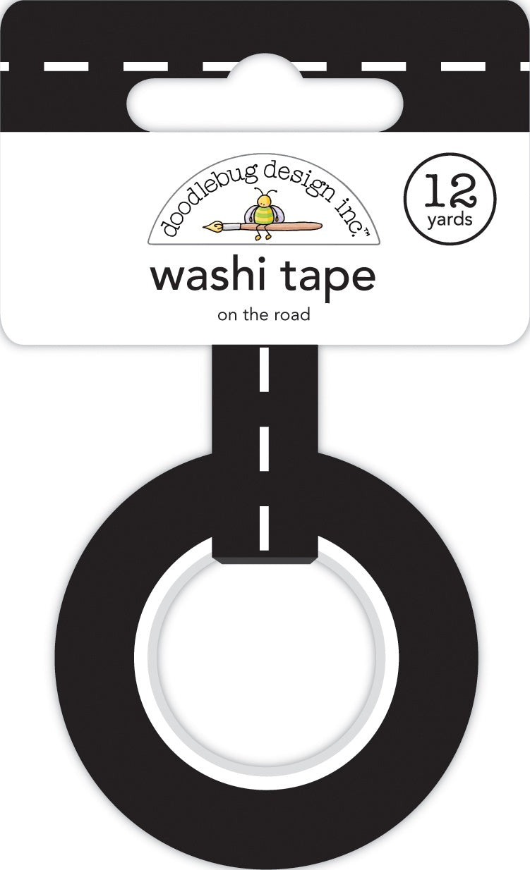 Doodlebug Washi Tape 15mmX12yd - On The Road, I Heart Travel