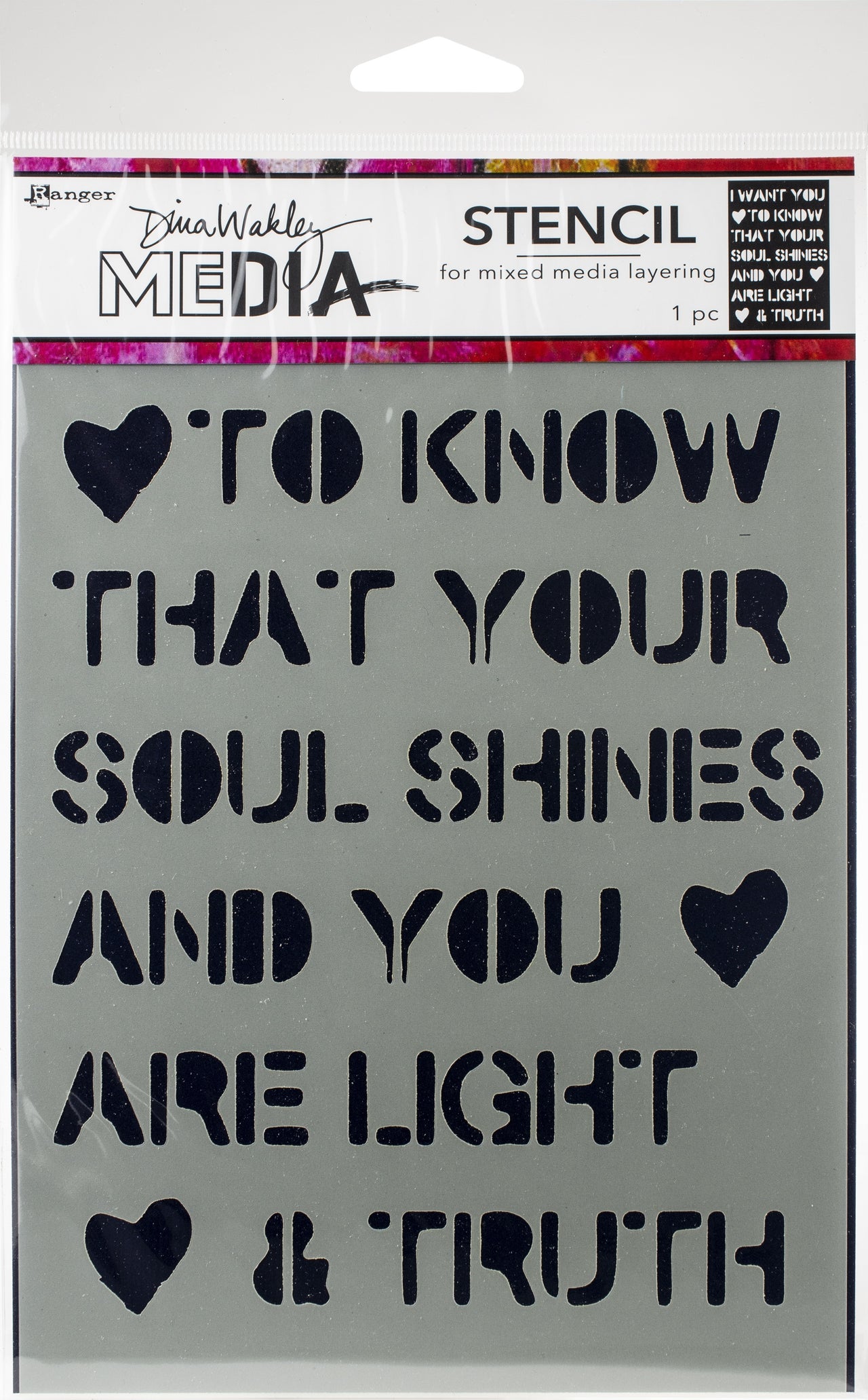 Ranger Dina Wakley Media Stencils 9"X6" - Soul Shines