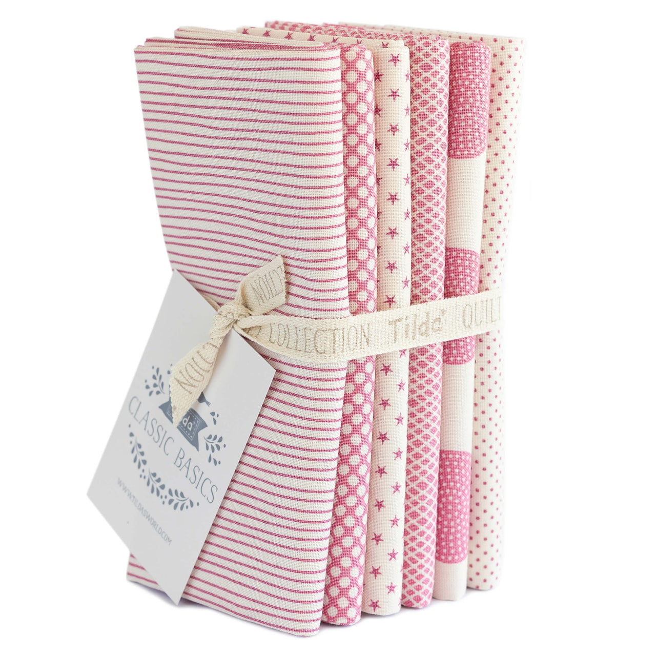 Tilda Basics  Fat Quarter Bundle - Pink