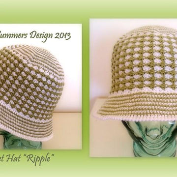 Crochet Hat RIPPLE (UK - British)