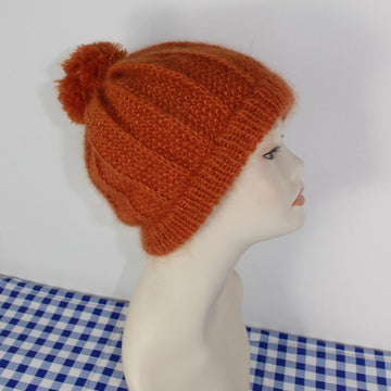 Circular Moss Stitch & Fishermans Rib Bobble Beanie