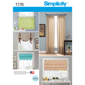 Simplicity Window Treatments 1176 - Paper Pattern, Size OS (ONE SIZE)