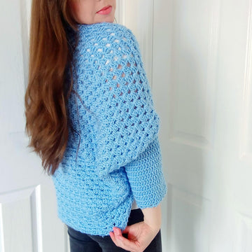 Crochet Periwinkle Cocoon Cardigan Pattern