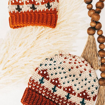 Amanita Mushroom Beanie Hat