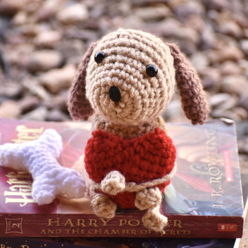 Fern the Dog and Heart Crochet Pattern