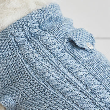 Denim Coat - Dog Jumper Knitting Pattern For Pets in Debbie Bliss Cotton Denim DK by Debbie Bliss