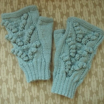 Lily-of-the-Valley fingerless mitts/gloves