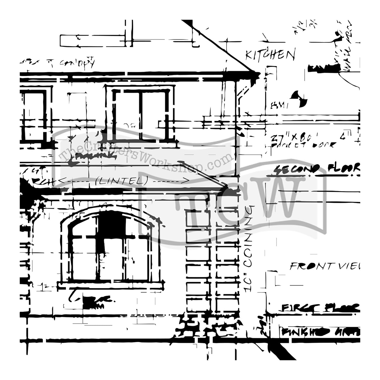 The Crafter's Workshop Crafter's Workshop Template 6"X6" - Blueprint