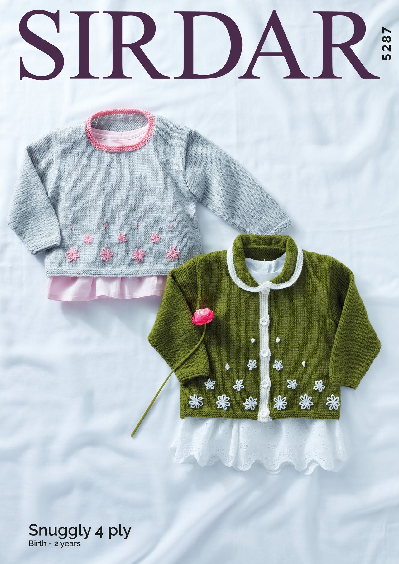 Cardigan & Jumper in Sirdar Snuggly 4 Ply 50g - 5287 - Leaflet