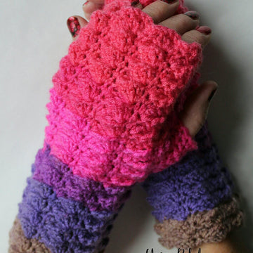 Dragon Scale Fingerless Gloves