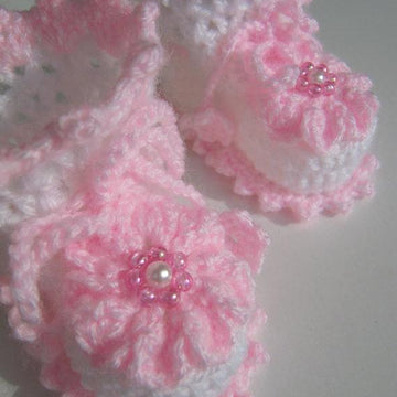 Baby Booties "New Baby Girl"