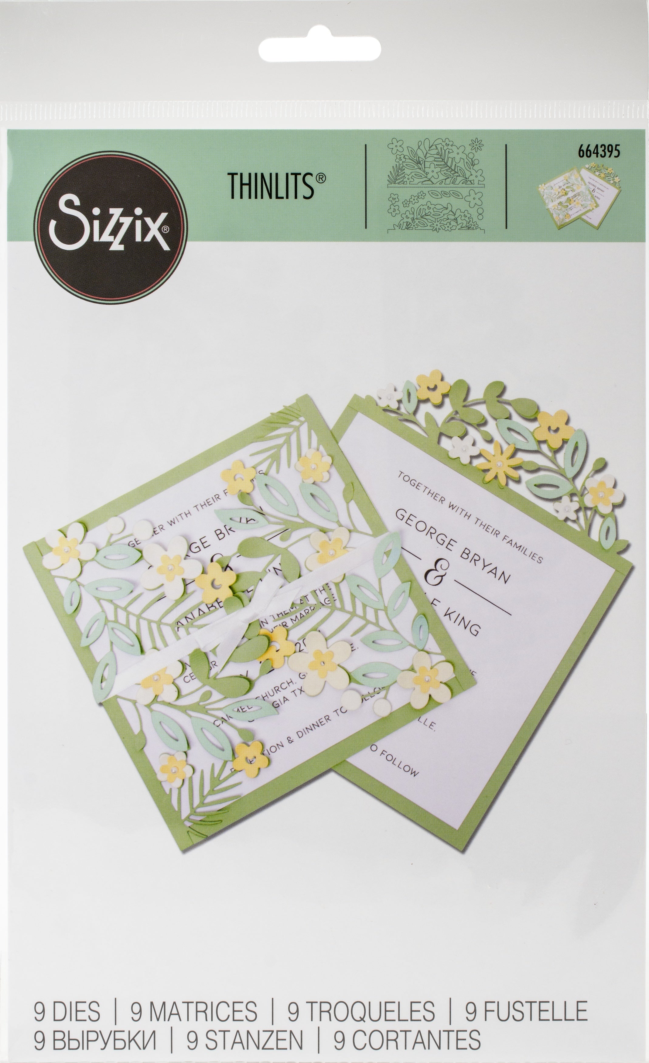 Sizzix Thinlits Dies 9/Pkg - Floral Edges #2