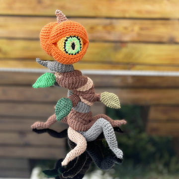 Pumpkin Tree Crochet pattern Halloween pumpkin Crochet one-eyed pumpkin Halloween creepy decorations