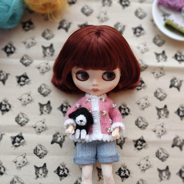 Cotton Flowers Jacket for Blythe
