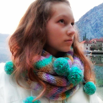 Yarn Leftover Chunky Cowl