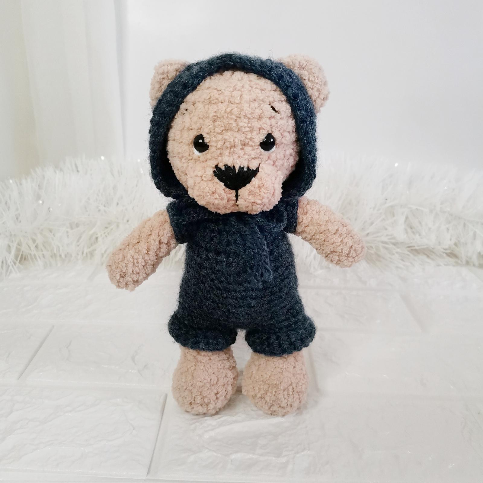 Plush Teddy Bear in Overalls