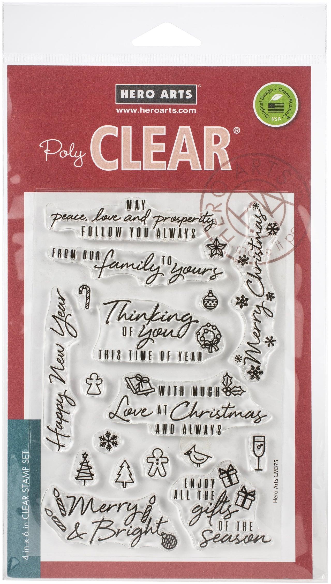 Hero Arts Clear Stamps 4"X6" - Holiday Messages & Icons