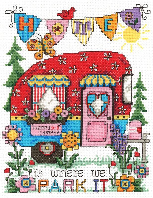 Imaginating Happy Camper Cross Stitch Kit