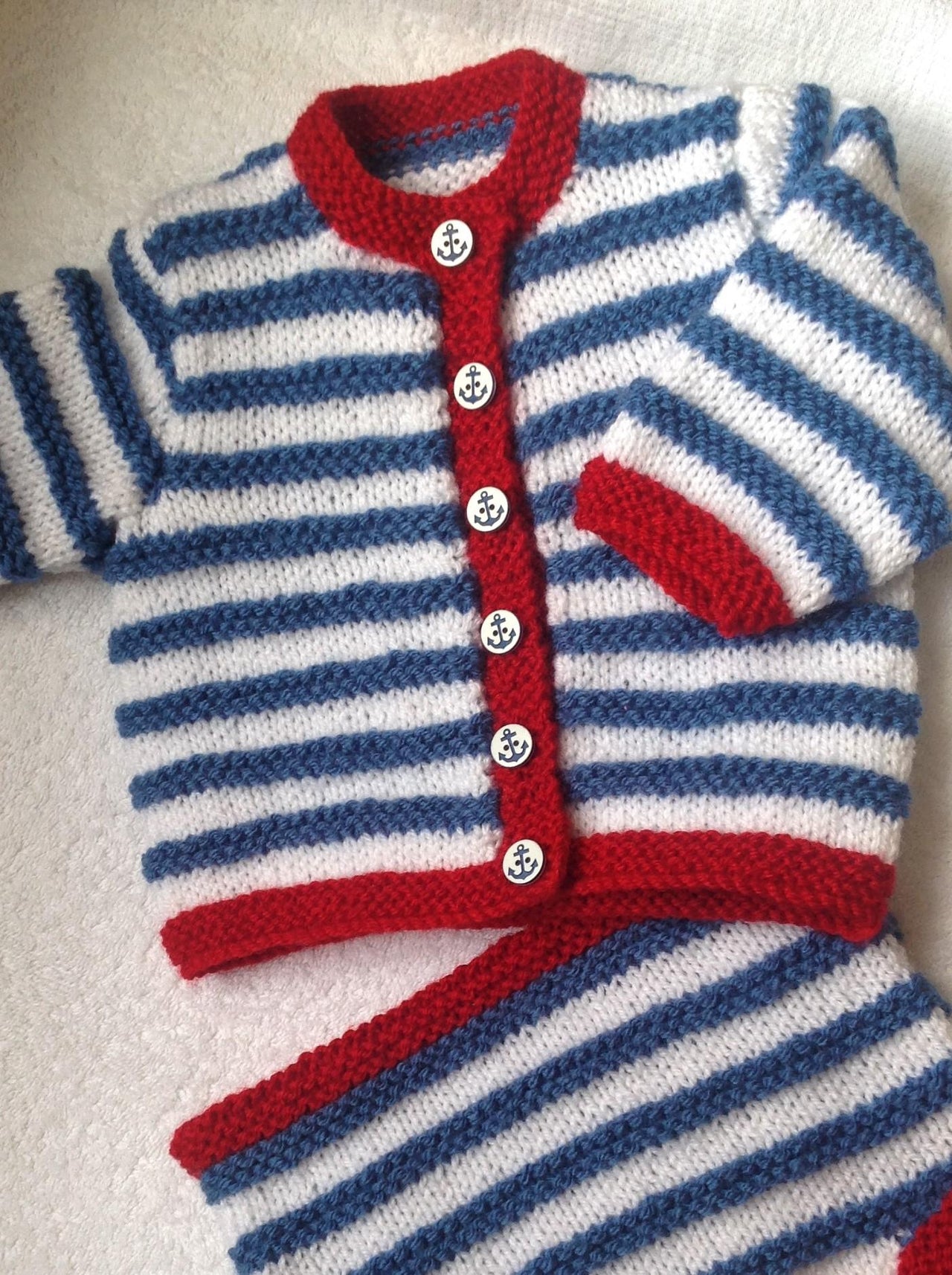 Baby cardigan and shorts set
