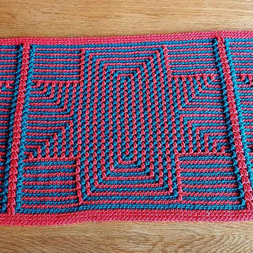 Stars & Stripes Mosaic Crochet Table Runner