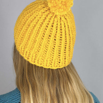 Happy Hat - Free Knitting Pattern for Women in Paintbox Yarns Simply Super Chunky by Paintbox Yarns