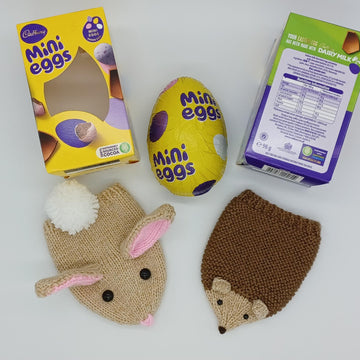 PDF KNITTING PATTERN Easter Egg Cover 98g Choc Egg DK Easter Egg Hunt EASY Puppet Toy Small Easter Egg