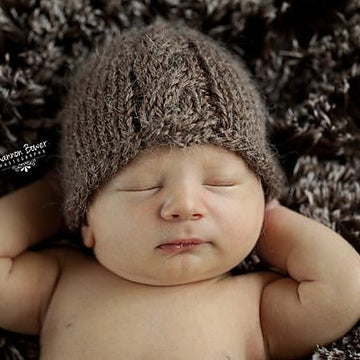 #3 Newborn cabled beanie