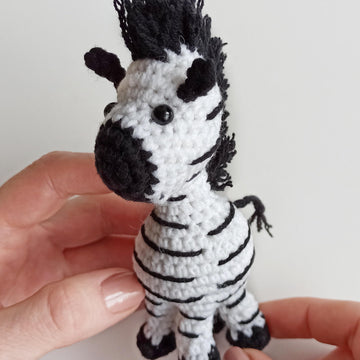 Zebra crochet pattern, mini amigurumi animals