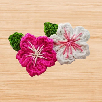 Crochet Flower Hair Clip Pattern – Easy PDF + Video Tutorial