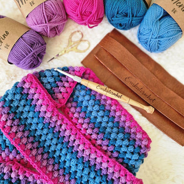 Pretty Puff Stitch Infinity Scarf