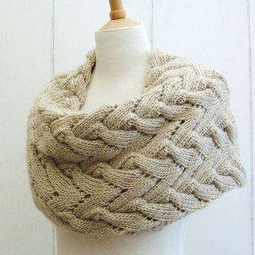 Chevron Lace Cable Wrap Scarf