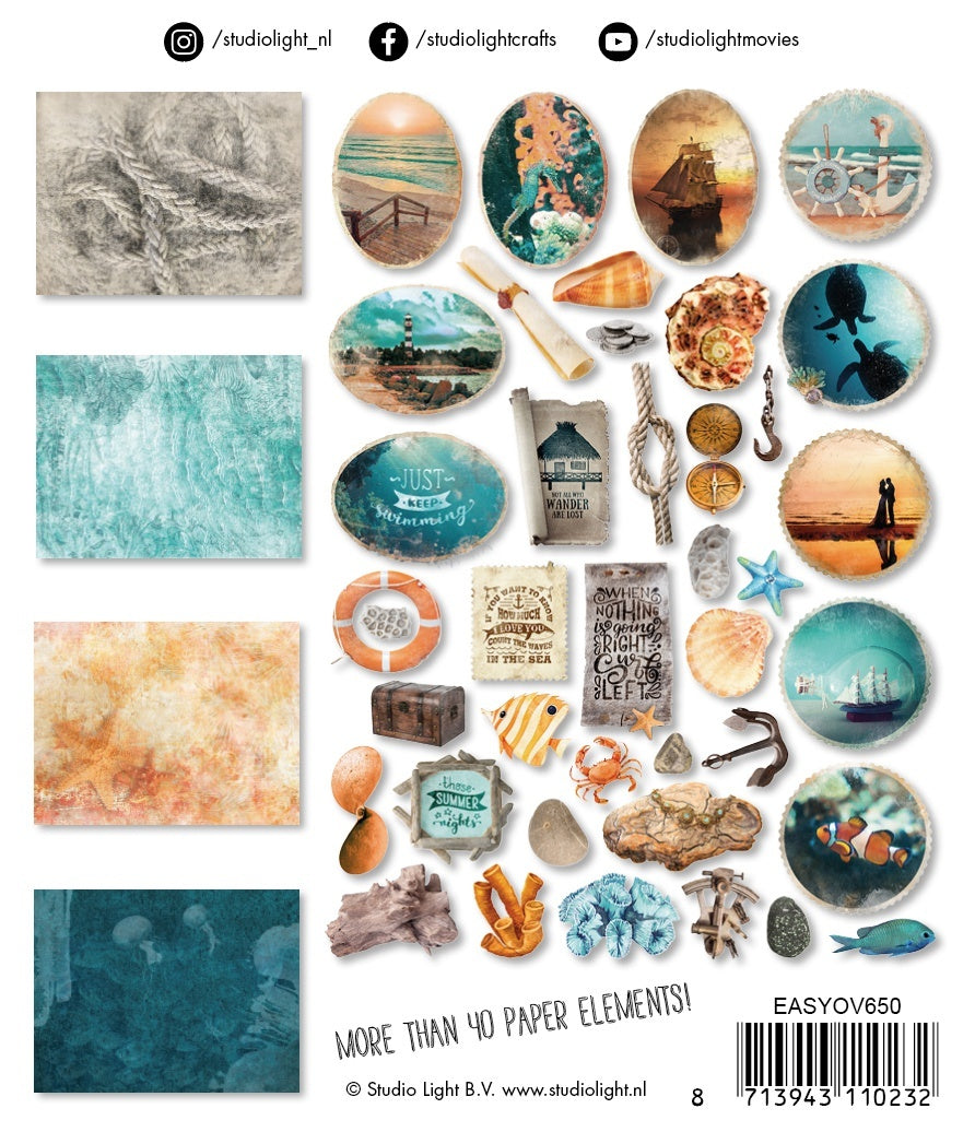 Studio Light Paper Elements Set - #650 Ocean View
