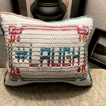#Laugh Mosaic Pillow No 2
